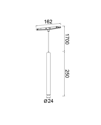 MAGNETO mini * COLGANTE LED 5W 24º NEGRO